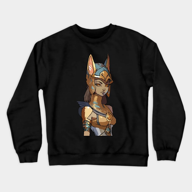 Bastet Feline Protector Crewneck Sweatshirt by DravenWaylon